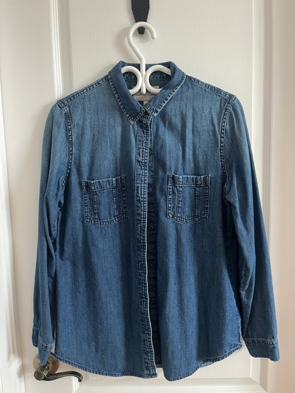 Banana Republic Blue Denim Button-Up Shirt